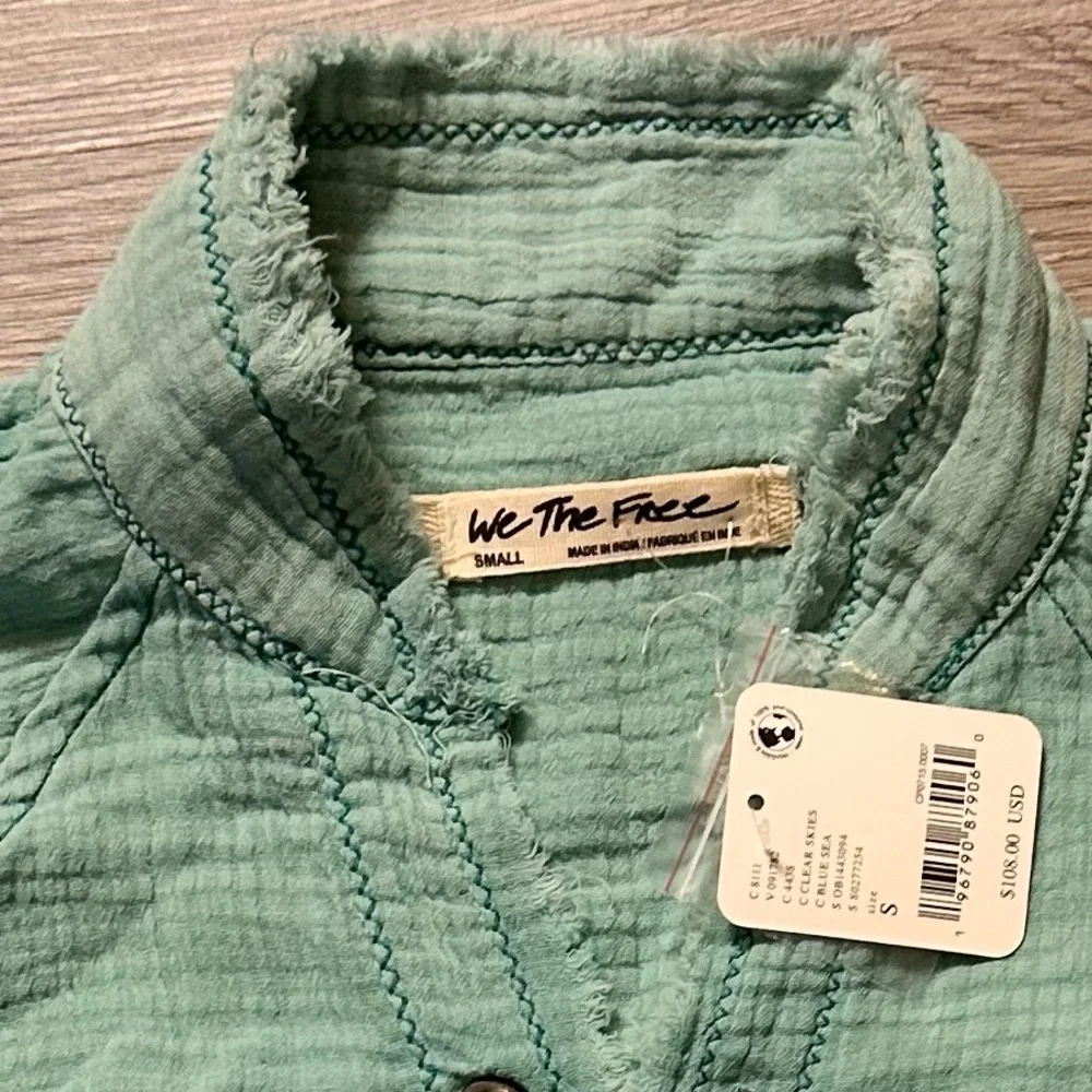 We The Free Summer Daydream Buttondown Tunic Free People New With Tags Green‎